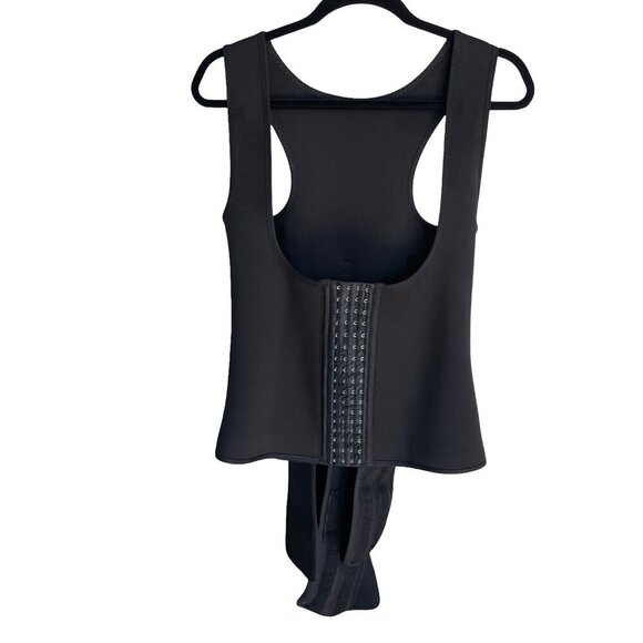 Waist Trainer Vest Corset Trimming Black Workout Tummy Control Cincher Medium - Picture 2 of 14
